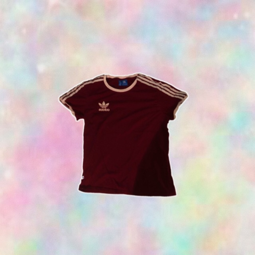 maroon adidas shirt